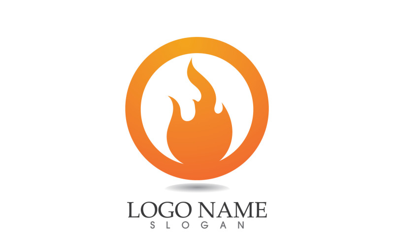 Векторный логотип огня и пламени нефти и газа v80