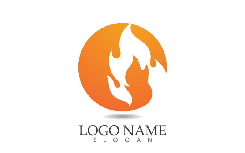 Vuur en vlam olie en gas symbool vector logo v96