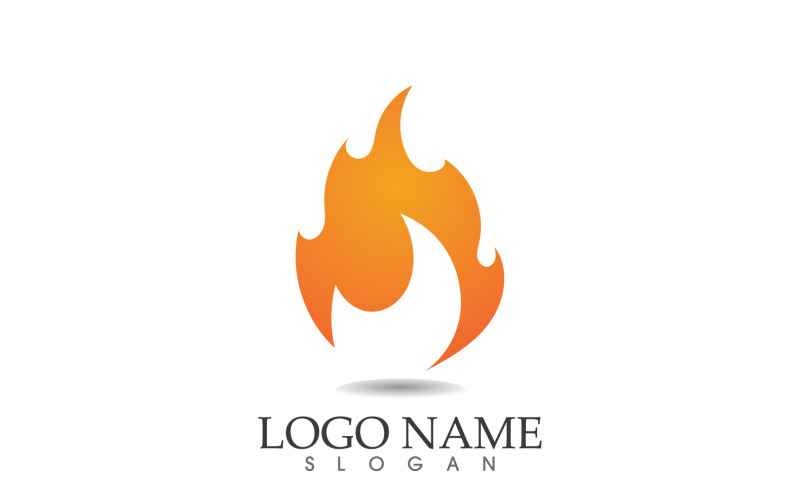 Ateş ve alev petrol ve gaz sembolü vektör logo versiyonu 59