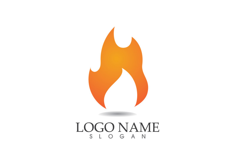 Ateş ve alev petrol ve gaz sembolü vektör logo versiyonu 62