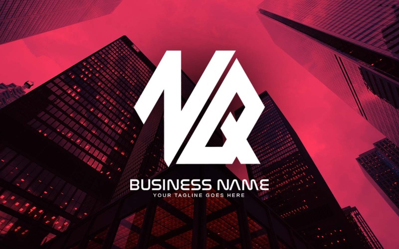 Conception professionnelle de logo de lettre NQ polygonale pour votre entreprise - Identité de marque