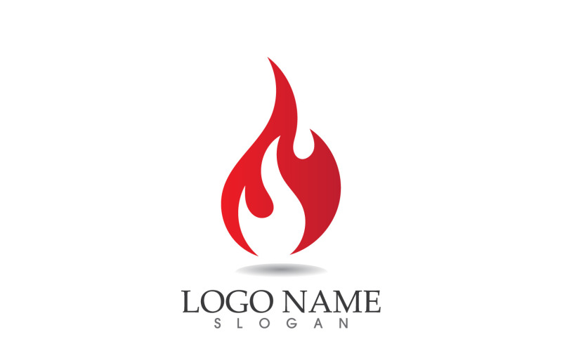 Feu et flamme pétrole et gaz symbole vector logo version 15