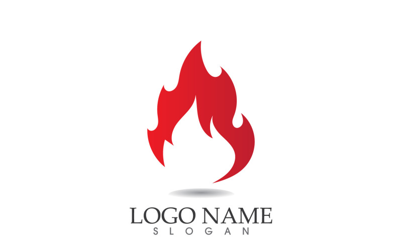 Feu et flamme pétrole et gaz symbole vector logo version 16