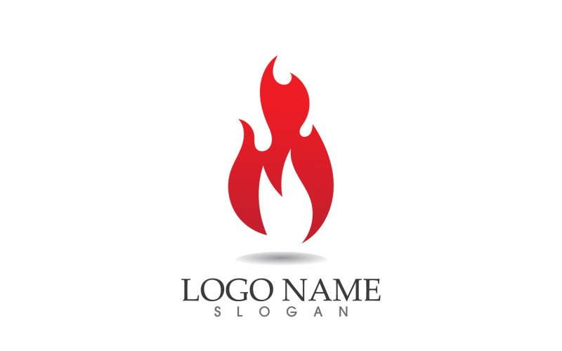 Feu et flamme pétrole et gaz symbole vector logo version 28