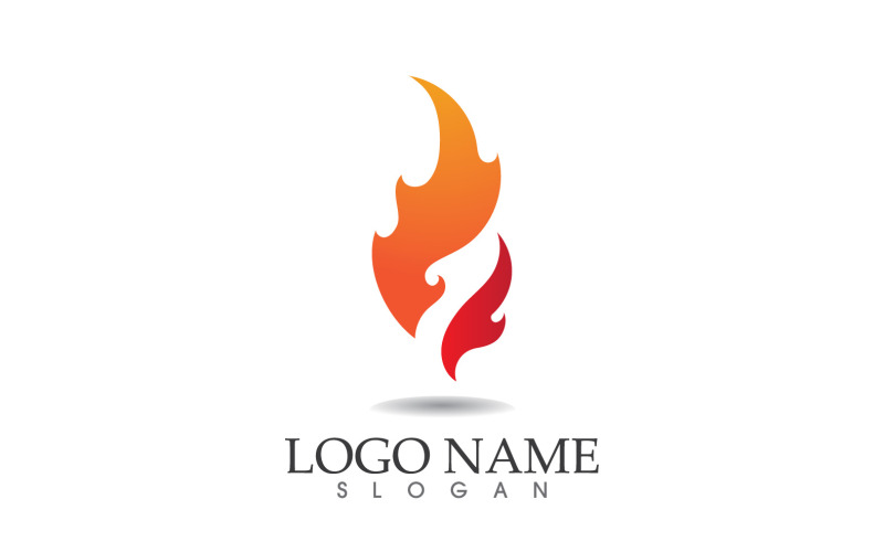 Feu et flamme pétrole et gaz symbole vector logo version 31