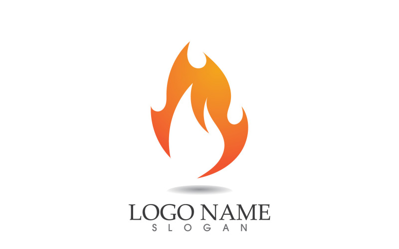 Feu et flamme pétrole et gaz symbole vector logo version 37