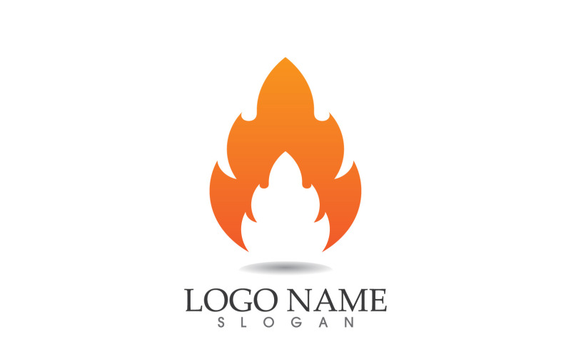 Feu et flamme pétrole et gaz symbole vector logo version 5