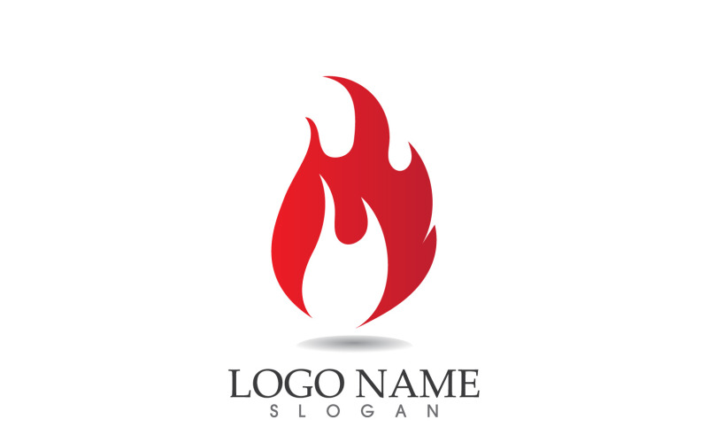 Feu et flamme pétrole et gaz symbole vector logo version 61