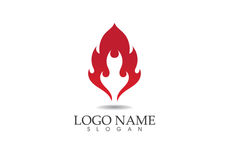 Fuoco e fiamme olio e gas simbolo logo vettoriale versione 6