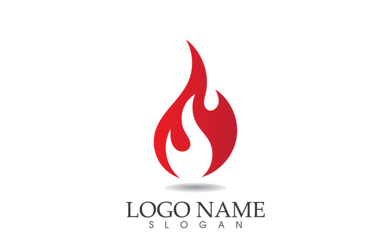 Ogień i płomień oleju i gazu symbol wektor logo wersja 15