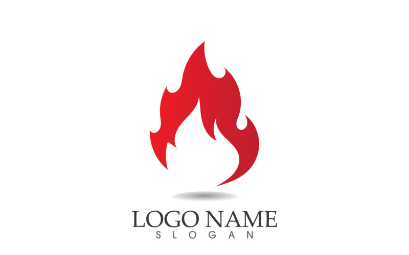 Ogień i płomień oleju i gazu symbol wektor logo wersja 16