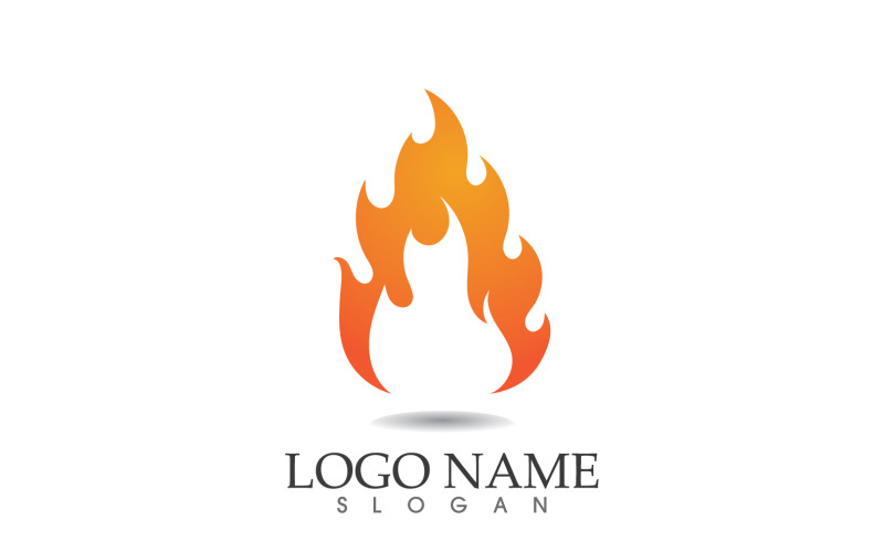 Ogień i płomień oleju i gazu symbol wektor logo wersja 20