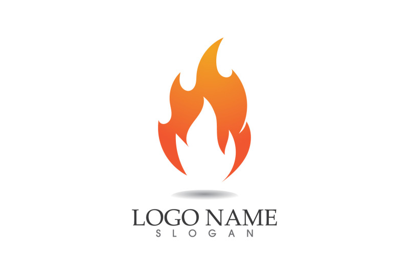 Ogień i płomień oleju i gazu symbol wektor logo wersja 21