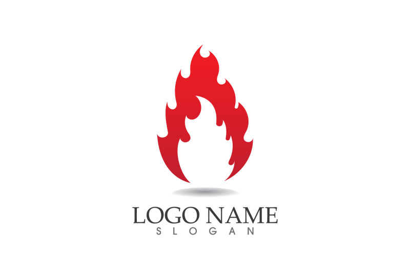 Ogień i płomień oleju i gazu symbol wektor logo wersja 8