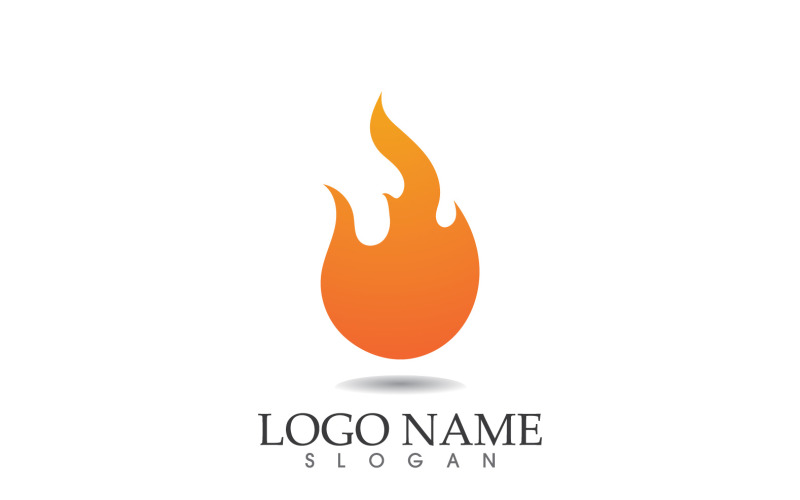Ogień i płomień oleju i gazu symbol wektor logo wersja 9