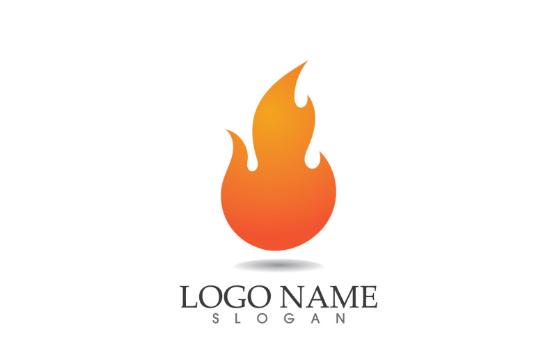 Oheň a plamen olej a plyn symbol vektorové logo verze 24