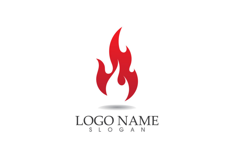 Oheň a plamen olej a plyn symbol vektorové logo verze 29