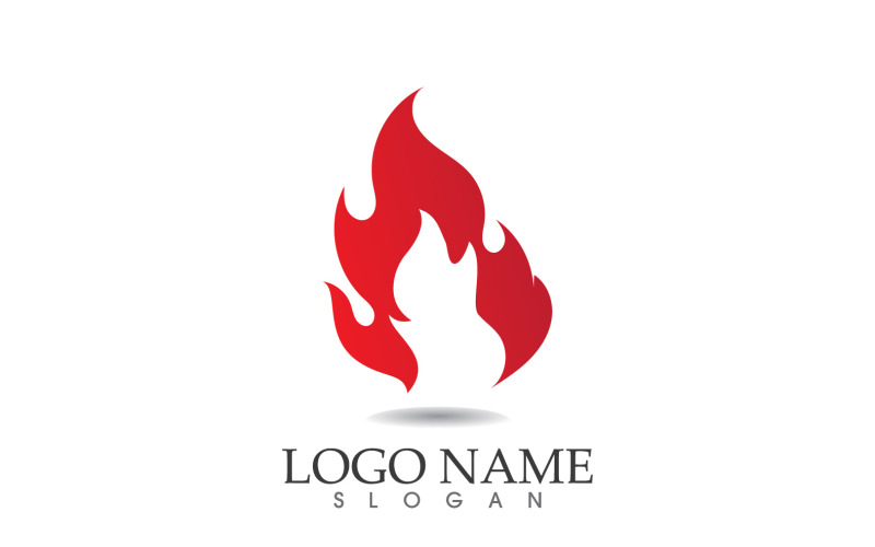 Oheň a plamen olej a plyn symbol vektorové logo verze 33