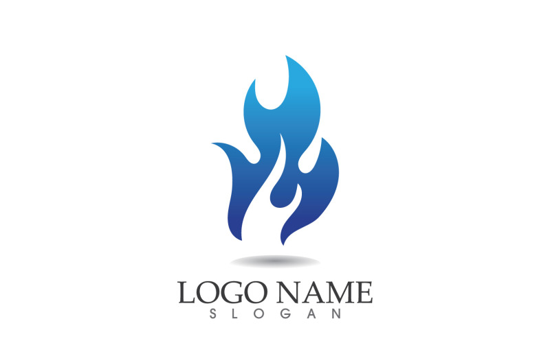 Oheň a plamen olej a plyn symbol vektorové logo verze 39