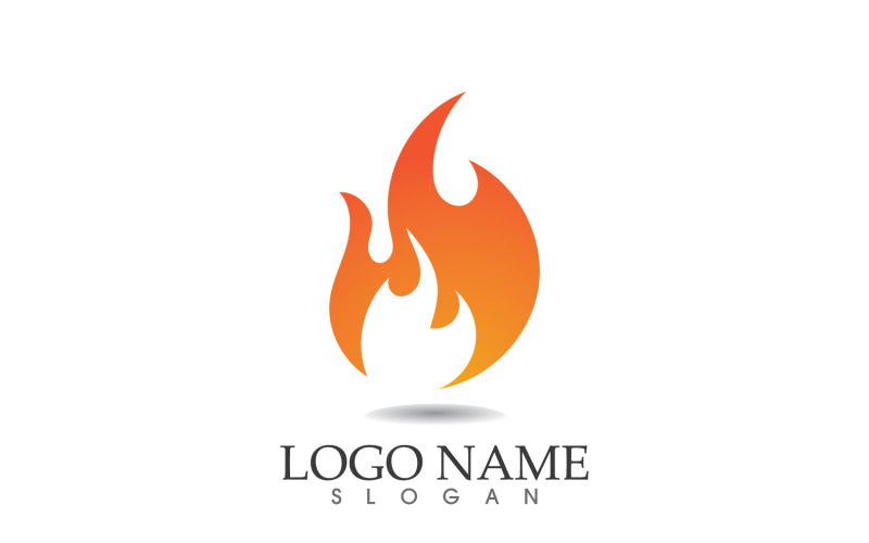 Oheň a plamen olej a plyn symbol vektorové logo verze 40