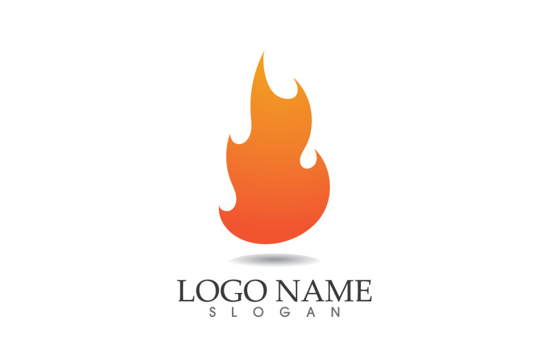 Oheň a plamen olej a plyn symbol vektorové logo verze 44