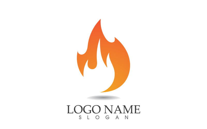 Oheň a plamen olej a plyn symbol vektorové logo verze 47
