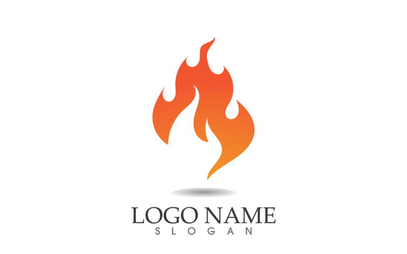 Oheň a plamen olej a plyn symbol vektorové logo verze 48
