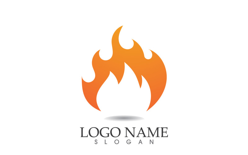 Oheň a plamen olej a plyn symbol vektorové logo verze 50