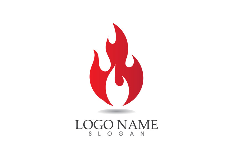 Oheň a plamen olej a plyn symbol vektorové logo verze 52