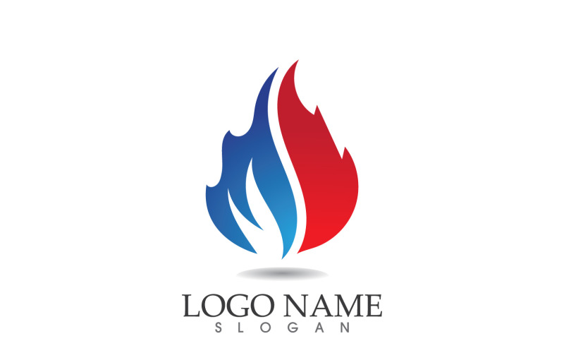 Oheň a plamen olej a plyn symbol vektorové logo verze 57