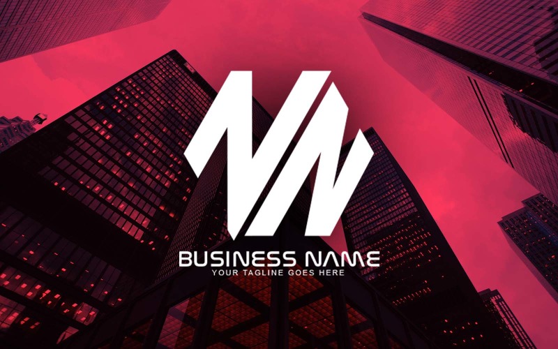 Профессиональный многоугольный дизайн логотипа NN Letter для вашего бизнеса - фирменный стиль