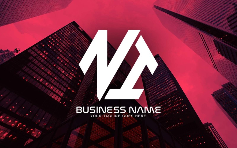 Professionelles polygonales NI-Buchstaben-Logo-Design für Ihr Unternehmen - Markenidentität