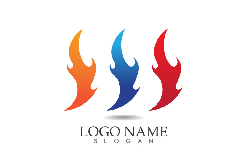 Вогонь і полум'я нафти і газу символ векторний логотип версія 56