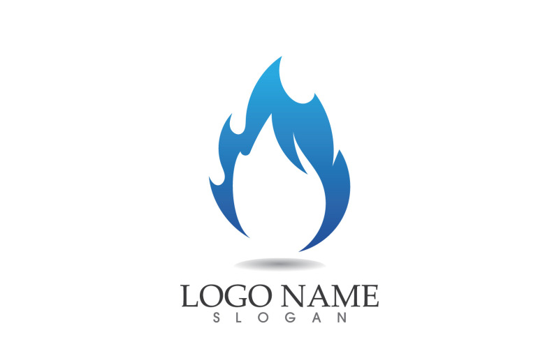 Vuur en vlam olie en gas symbool vector logo versie 41