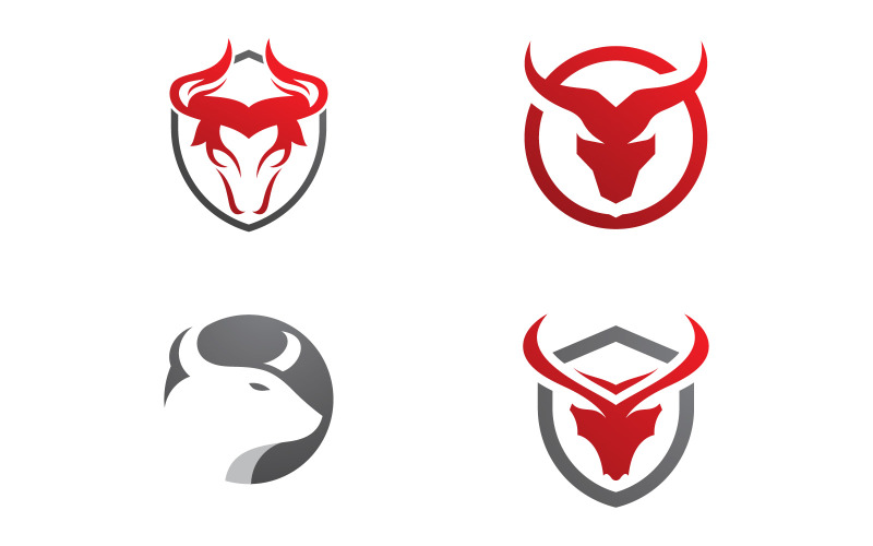 Bull hoorn logo symbolen vector V12