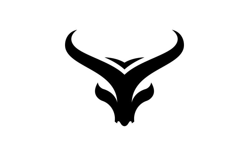 Bull hoorn logo symbolen vector V5