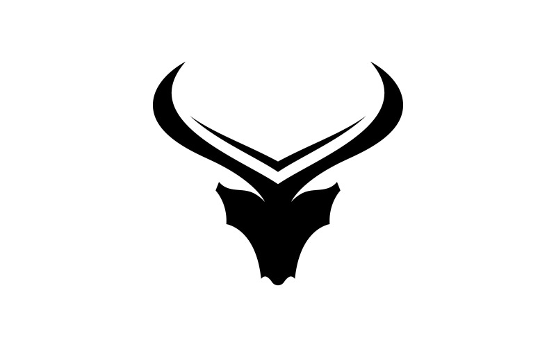 Bull hoorn logo symbolen vector V7