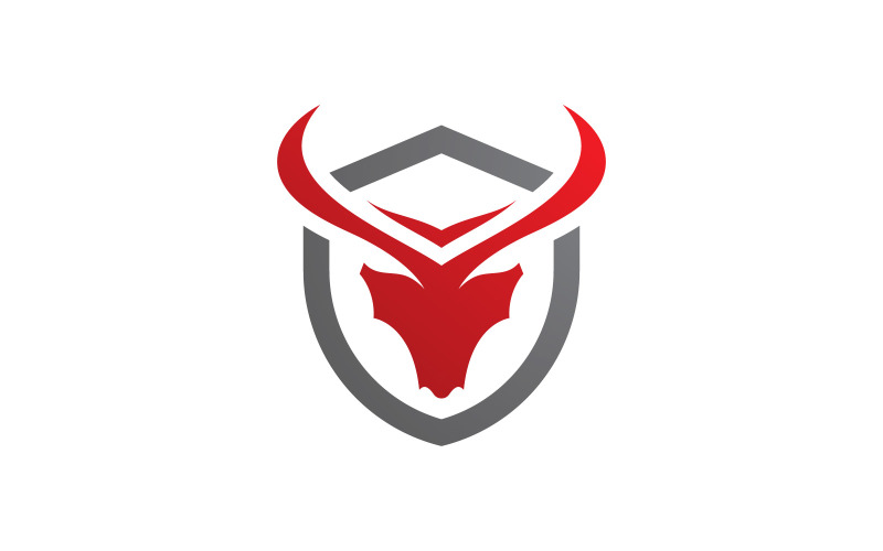 Bull hoorn logo symbolen vector V8