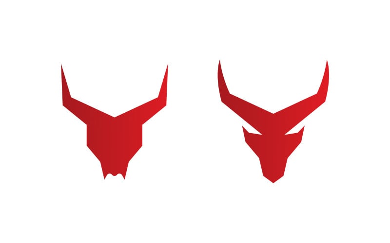 Bull hoorn logo symbolen vector V9