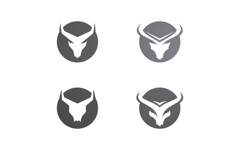 Bull horn logo symbols vector V14