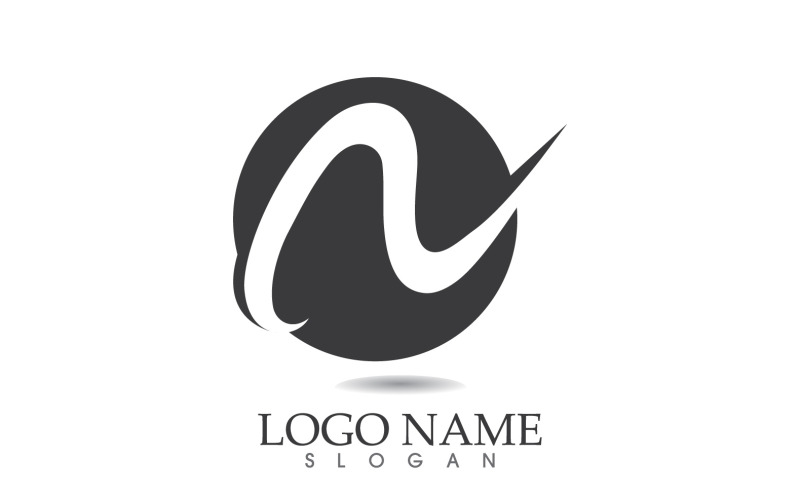 N eerste bedrijfsnaam logo vector ontwerp v13