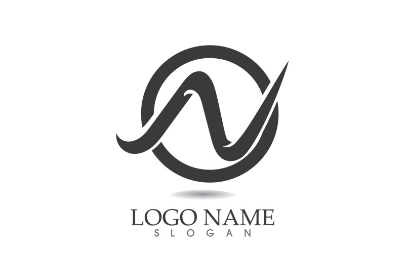 N eerste bedrijfsnaam logo vector ontwerp v15