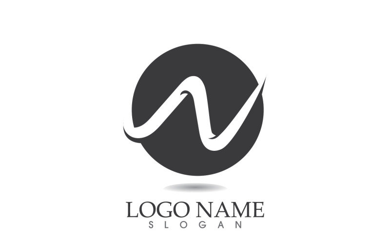 N eerste bedrijfsnaam logo vector ontwerp v16