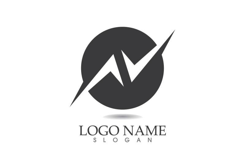 N eerste bedrijfsnaam logo vector ontwerp v19