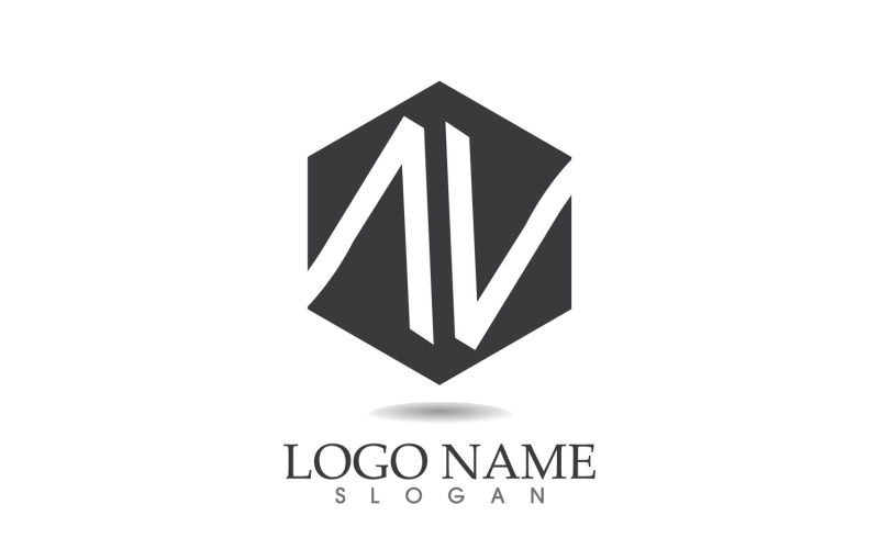 N eerste bedrijfsnaam logo vector ontwerp v1