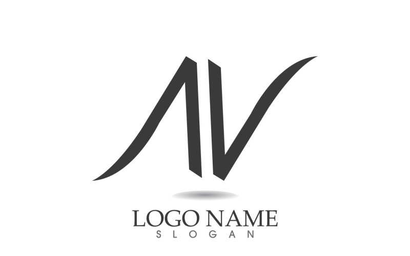 N eerste bedrijfsnaam logo vector ontwerp v21