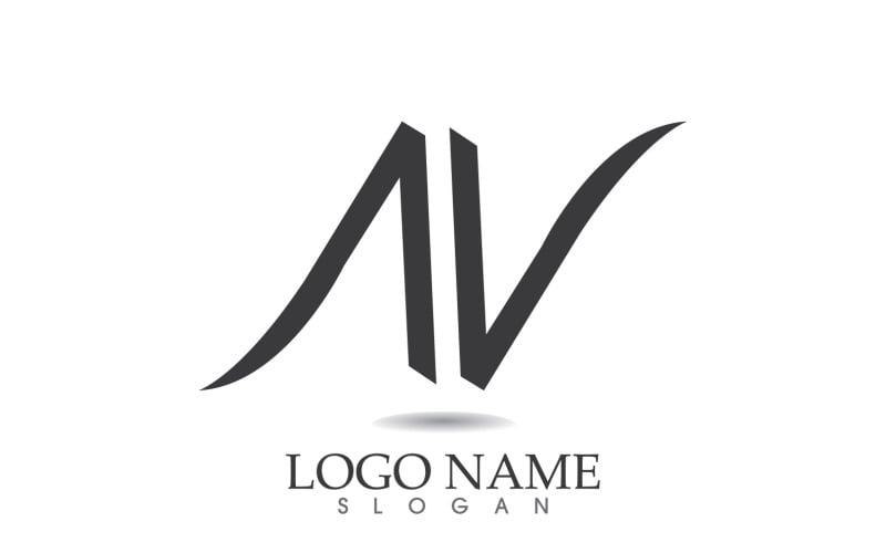 N początkowa nazwa firmy logo wektor projekt v21