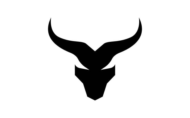 Símbolos de logotipo de chifre de touro vetor V10