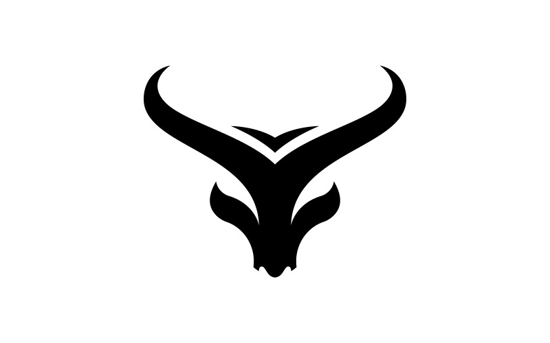 Símbolos de logotipo de chifre de touro vetor V5