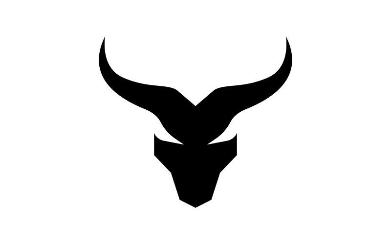 Stierhorn-Logo-Symbolvektor V10